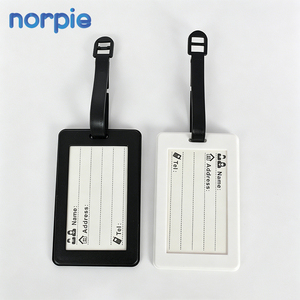 Étiquettes de bagages vierges imprimables UV en PVC souple avec carte insérable <span class=keywords><strong>pour</strong></span> l'identification des valises, cadeau promotionnel - Product Image 1