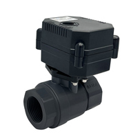 Vanne à boisseau sphérique motorisée électrique proportionnelle RS485 DN8-DN32 en acier inoxydable/laiton/UPVC 12V 24V
