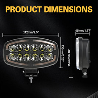 Vente en gros de projecteurs LED ovales de 10 pouces 12V 24V pour voiture, éclairage de travail pour conduite automobile, éclairage LED pour camion, remorque, voiture
