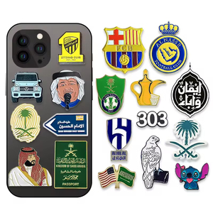 Tùy Chỉnh 3M Kim Loại Sticker Qatar Saudi Vàng Logo Nhãn Huy Hiệu Dính Kim Loại Sticker Điện Thoại Di Động Kim Loại Dán Cho Điện Thoại Di Động - Product Image 2