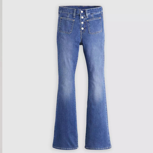 Jeans de Mezclilla para Mujer, Tallas Grandes, Corte Regular, Teñido Liso, Tela Cómoda, Personalizados OEM - Product Image 2