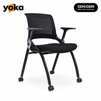 Chaise empilable commerciale en gros, chaise de bureau à dossier en maille respirante pour événements, salles de formation et grandes salles