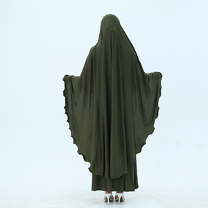 Mexizo è durato abbigliamento islamico Dubai Modesty volant 2 pezzi preghiera Abaya Set Khimar Plus Size abito da preghiera per donne musulmane abito da preghiera - Product Image 5