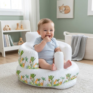 Sofá Inflable Moderno para Bebés, Diseño de Jungla, Portátil, para Mayores de <span class=keywords><strong>3</strong></span> Meses, PVC de Alta Resistencia, Unisex, Fácil de Inflar, para Dormitorio o Uso en Exteriores - Product Image 3