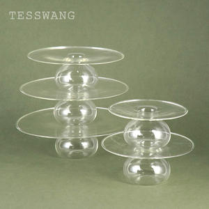 Plato de Vidrio Plano con Diseño Moderno de Hielo Seco y Humo, Patrón Alegre y Festivo, para Postres, Dim Sum y Cena - Product Image 5