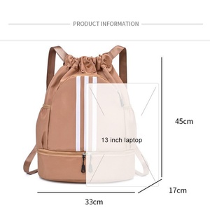 Sacs à dos de sport unisexes en polyester avec cordon de serrage, imperméables, personnalisés, de haute qualité, promotionnels, vente en gros d'usine - Product Image 2