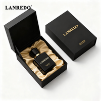 Boîtes à parfum personnalisées en carton noir avec estampage à chaud doré et doublure en velours doré, emballage cosmétique de luxe pour marques haut de gamme