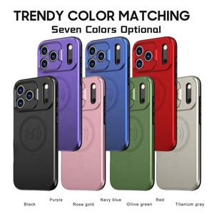 PC + TPU + soporte de cámara de PC oculto y soporte de carga inalámbrica y cubierta de teléfono de succión magnética de coche para iPhone 17 Pro Max - Product Image 5