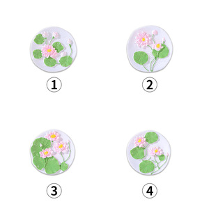 Decoraciones para acuarios en miniatura, discos de flores de loto artificiales, adornos de resina, impermeables, para decoración de peceras - Product Image 4