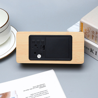 Fabrik Holz-LED-Spiegel Wecker Digitaler Elektronischer Sprachgesteuerter Kalender Temperaturanzeige Wohnzimmer Schlafzimmer Deko