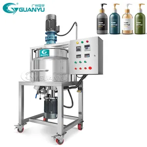 Guanyu Liquid Hand Washing Homogenizing Mixer Chemical Cosmetic Gel Production Line Liquid Soap Detergent Making Machine