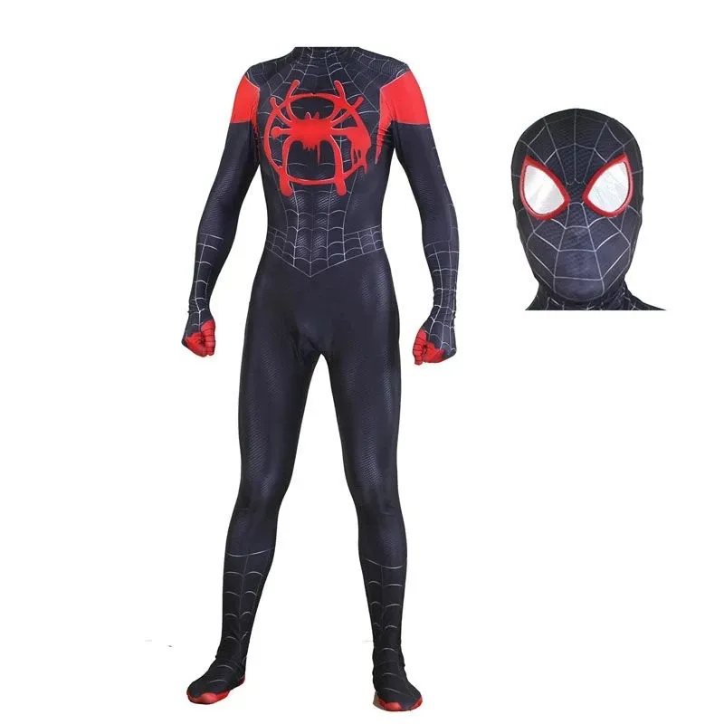 Stock Myers Spiderman collant adulto uomo Cosplay supereroe Costume di Halloween