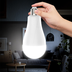 Đèn <span class=keywords><strong>LED</strong></span> khẩn cấp sạc lại 20W, chân E27/B22, vỏ nhựa trắng, tích hợp pin Li-ion, thiết kế mạch điện, đèn trắng - Product Image 1