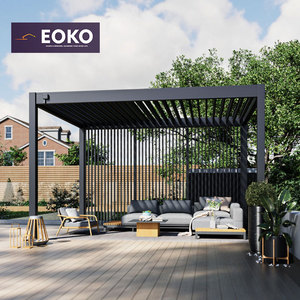 Eoko 3x5 Hướng dẫn sử dụng Xoay louver gấp màn hình độc lập nhôm Pavilion <span class=keywords><strong>gazebo</strong></span> pergola - Product Image 1