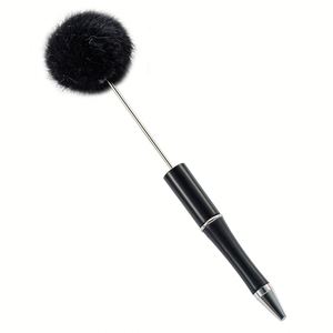 Creative DIY <b>Fluffy</b> Ballpoint <b>Pen</b> with Beads, Personalized Cute Promotional Gift, Wholesale Adorable Furry <b>Pens</b> - Product Image 4