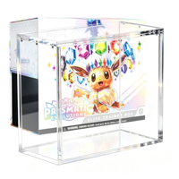 Boîte de présentation en acrylique dédiée pour Pokemen Elite Trainer Box (ETB) avec couvercle magnétique protégé contre les UV