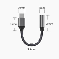 USB-C auf 3,5-mm-Kopfhöreradapter mit DAC HiFi Digitaler Audio-Dekodierung, Audio-Kabel unterstützt Mikrofonanrufe für iPhone 17 15 Samsung Huawei