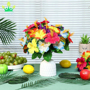 6 ชิ้น<span class=keywords><strong>ฮาวาย</strong></span>ดอกไม้ช่อดอกไม้สําหรับตารางFaux Hibiscusช่อดอกไม้ประดิษฐ์ดอกไม้เขตร้อนสําหรับLuauฤดูร้อนธีมพรรคโปรดปราน - Product Image 5