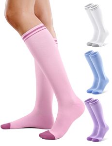 Chaussettes de compression à marque privée, haute qualité, anti-ampoules, extensibles, pour la course, le voyage, la gym, hauteur genou - Product Image 1