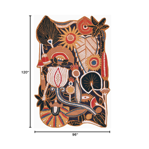 Gran oferta, alfombra con mechones de lana moderna abstracta personalizada 100% hecha a mano inspirada en Anime India para decoración del hogar, sala de estar, tamaño personalizado - Product Image 4