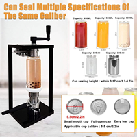 Scelleuse manuelle 55 mm pour bouteilles en plastique et canettes de soda, machine à sceller les bocaux avec support pour boissons gazeuses, facile à utiliser
