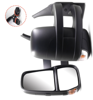 Nouveau rétroviseur de remorquage XMAXVISION XM-IV2403R-06 noir, chauffant, avec clignotant intégré, convexe, en ABS et verre, côté droit, pour remplacement sur Nissan X-Trail (2006-2011)