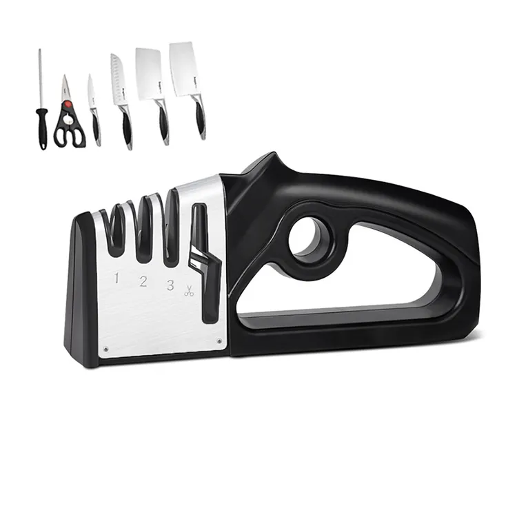 घरेलू उच्च गुणवत्ता वाले रसोई के सामान चाकू कैंची Sharpening उपकरण 4 स्लॉट चाकू चोखा