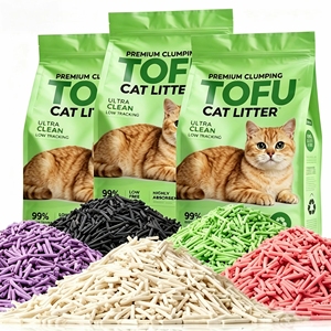 ทรายแมวเต้าหู้แบบจับตัวเป็นก้อน พรีเมียม สะอาดพิเศษ ลดการกระจายฝุ่น 99% ดูดซับดีเยี่ยม ย่อยสลายได้ เป็นมิตรต่อสิ่งแวดล้อม สำหรับแมว - Product Image 1