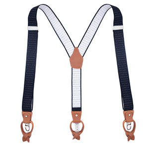 Bretelles en cuir ajustables à <span class=keywords><strong>6</strong></span> clips pour hommes Bretelles unisexes pour pantalons décontractés Accessoires de mariage Bretelles à mousqueton pour adultes - Product Image 6