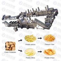 Aangepaste Frietjes Aardappelchips Maken Machine Volautomatische Bevroren Frietjes Friet Friet Productie Complete Verwerkingslijn