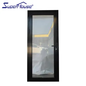 Superhouse Florida Venta caliente Hurricane impacto Columpio con bisagras Patio Exterior Puertas de entrada Puerta abatible de vidrio de seguridad