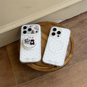 Coque magnétique double couche style coréen avec support en forme d'étoile pour iPhone 17 Pro Max 16 15 14 pour femmes - Product Image 2