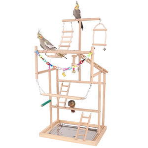 Grand perroquet en bois massif échelle de balançoire ensemble de jouets d'escalade de perche écologique pour perroquet divertissement soulagement du Stress dentition - Product Image 1