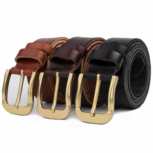 Cintura Vintage da uomo genuina con logo personalizzato in vera pelle cintura di produzione di scommesse commerciali - Product Image 1