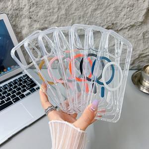 Originale per <span class=keywords><strong>Apple</strong></span> <span class=keywords><strong>Iphone</strong></span> 17 16 Pro <span class=keywords><strong>custodia</strong></span> Max trasparente Anti giallo spesso Set alla rinfusa con caricatore magnetico Wireless antiurto - Product Image 1