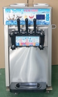 Machine à glace molle à trois saveurs, commande numérique, modèle économique pour les petites entreprises