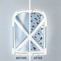 Piège à mouches portable rechargeable, appareil anti-insectes pour usage intérieur et extérieur, 20-50 m², design en plastique sans odeur