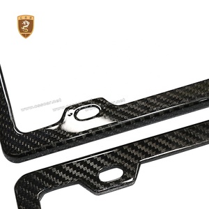 Marco Universal de sarga de fibra de carbono para matrícula de <span class=keywords><strong>coche</strong></span>, soporte para matrícula, 3K - Product Image 4