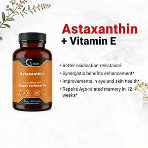 Suplemento de Astaxantina de Marca Privada OEM/ODM de Alta Calidad, Suplementos Dietéticos de Astaxantina de 12 mg, 60 Cápsulas Blandas - Product Image 2