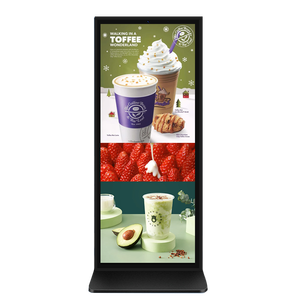 Pantalla Digital de Señalización de 70 Pulgadas con Pantalla Completa, Exhibición Publicitaria con Soporte de Piso, Reproductor Multimedia 4k, Kiosco con Pantalla Táctil - Product Image 1