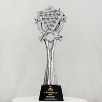 Maßgefertigte Wettkampf-Sporttrophäe Gold Silber Bronze Billard-Kristallplakette Auszeichnungen