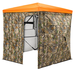 Tente de chasse portable 3-4 personnes, une chambre, en Oxford 150D, camouflage silencieux 360°, avec porte battante pour la chasse au canard - Product Image 4