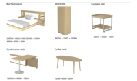 Lit double en bois de style moderne et luxueux, tête de lit king size, mobilier de chambre d'hôtel, design de base de matelas