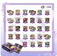 Vente en gros de cartes à collectionner originales et authentiques Demon Slayer, cartes à jouer inspirées de l'anime, emballées dans du papier, édition PR, jeu de société