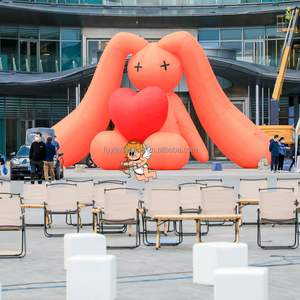Надувной талисман украшение надувной кролик большое тематическое мероприятие с любовным сердцем со светодиодной подсветкой для продажи - Product Image 2