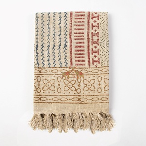 Manta de algodón HandBlock, manta tejida personalizada impresa, manta impresa hecha a mano, funda de sofá, manta - Product Image 5