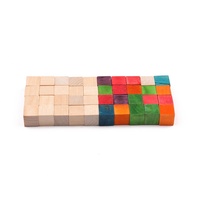 Cubes carrés en bois massif de couleur naturelle pour les enfants de 5 à 7 ans