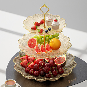 <span class=keywords><strong>Piatto</strong></span> in Plastica PET di Alta Qualità Ecologico a 3 Strati con Bordo Dorato di Lusso <span class=keywords><strong>per</strong></span> Casa, Compleanni, Matrimoni, Dessert, Frutta e Snack - Product Image 5