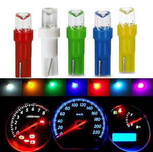 Bombilla LED T5 de 1W para Instrumentos de Coche, 12V, Pequeña, Enchufable, Cabeza Cóncava, para Motocicleta, Blanca, Azul, Roja, Verde, Amarilla, Venta al Por Mayor - Product Image 2
