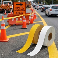 Ruban de marquage réfléchissant en aluminium |   Ruban de signalisation temporaire haute visibilité pour la sécurité routière